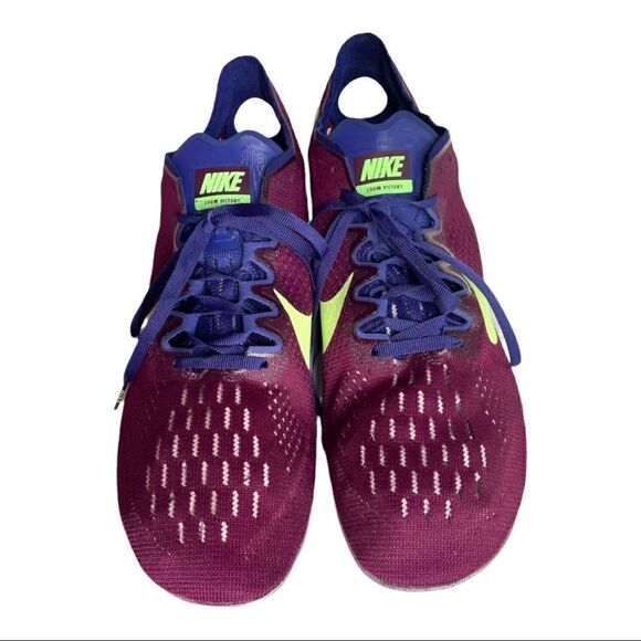 NIKE Zoom Mamba Sneakers Running Trainers Spikes Bordeaux Lime - Picture 5 of 10